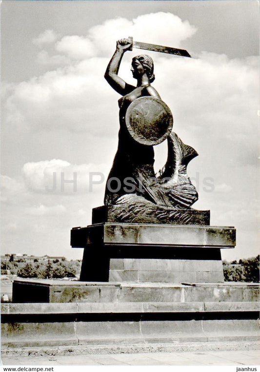 Warsaw - Warszawa - Pomnik Syreny - Mermaid Monument - Poland - unused - JH Postcards