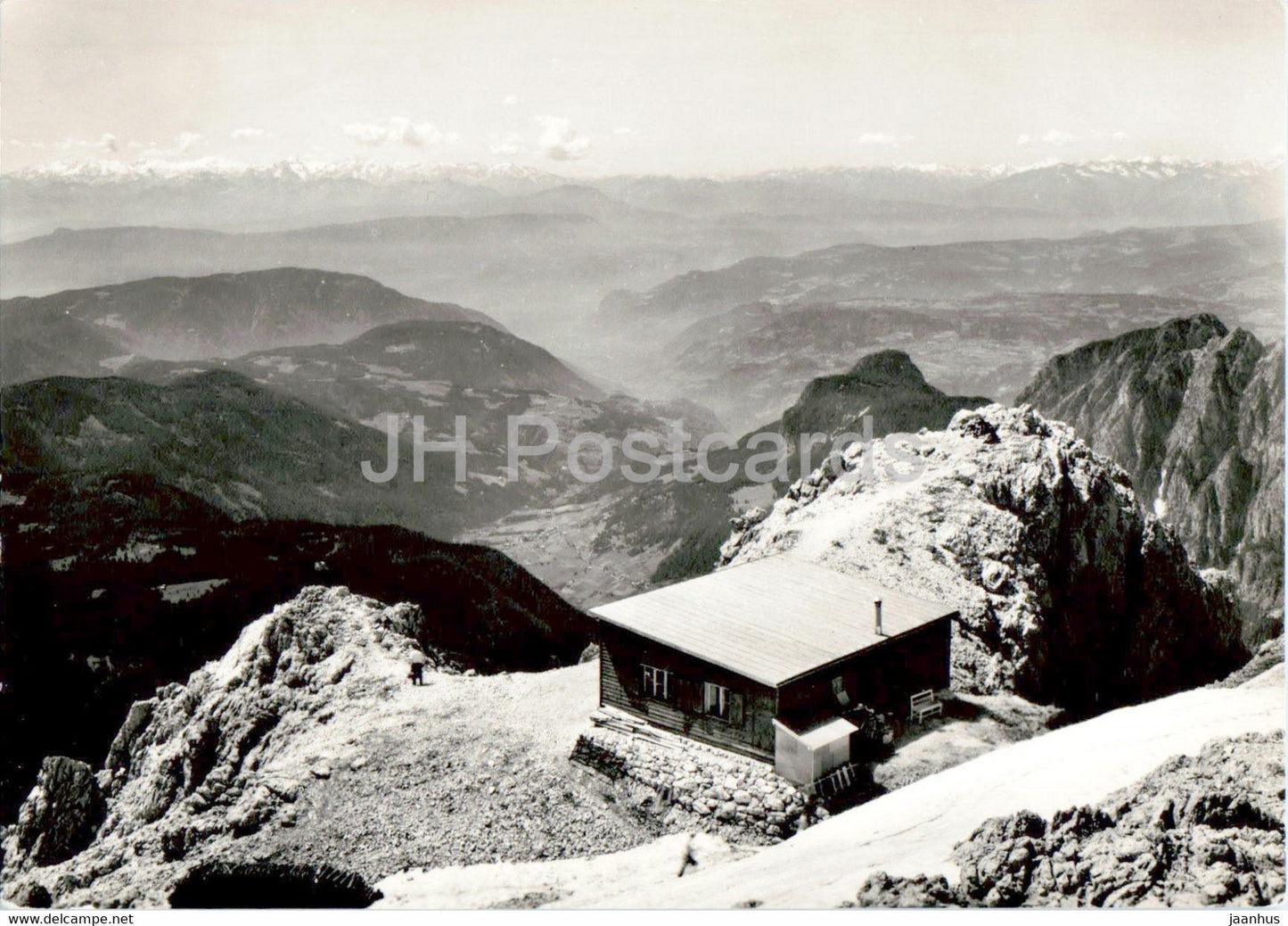 Rifugio Passo Santner 2741 m verso l' Ortles e Alpi Venoste - old postcard - Italy - unused - JH Postcards