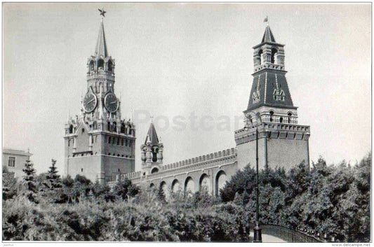 Spasskaya , Tsarskaya , Nabatnaya - Moscow Kremlin - 1958 - Russia USSR - unused - JH Postcards