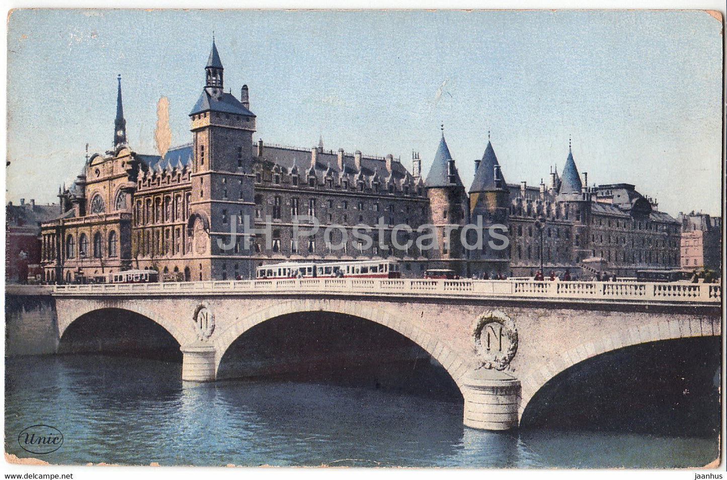 Paris - Le Pont au change et la Conciergerie - tram - bridge - 26 - old postcard - 1939 - France - used - JH Postcards
