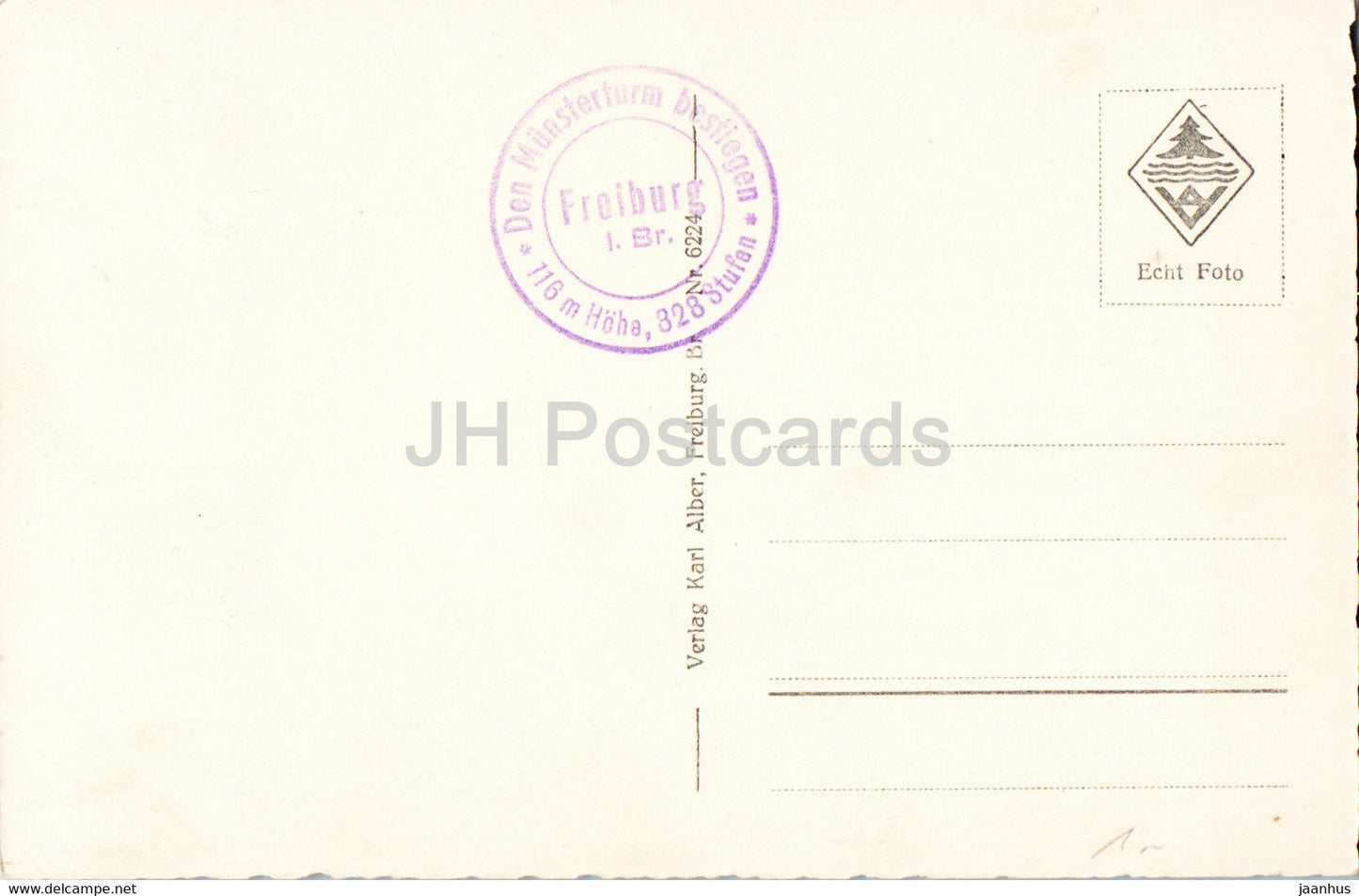 Freiburg i Br - Münsterpyramide - Dom - alte Postkarte - Deutschland - unbenutzt