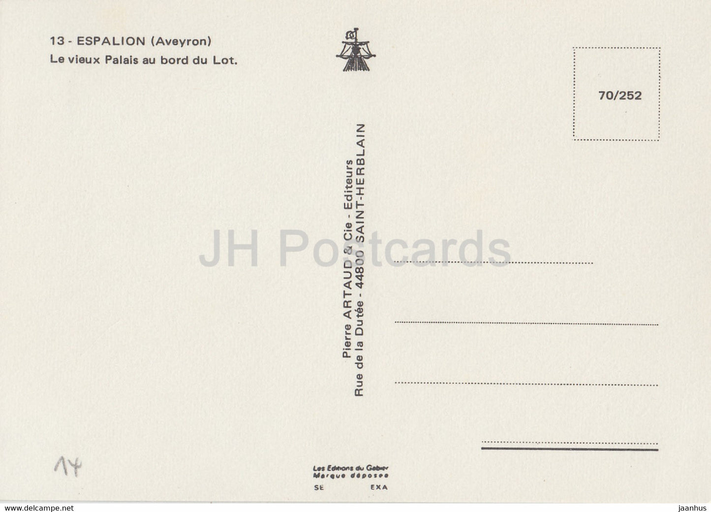 Espalion - Le vieux Palais au bord du Lot - 13 - France - inutilisé