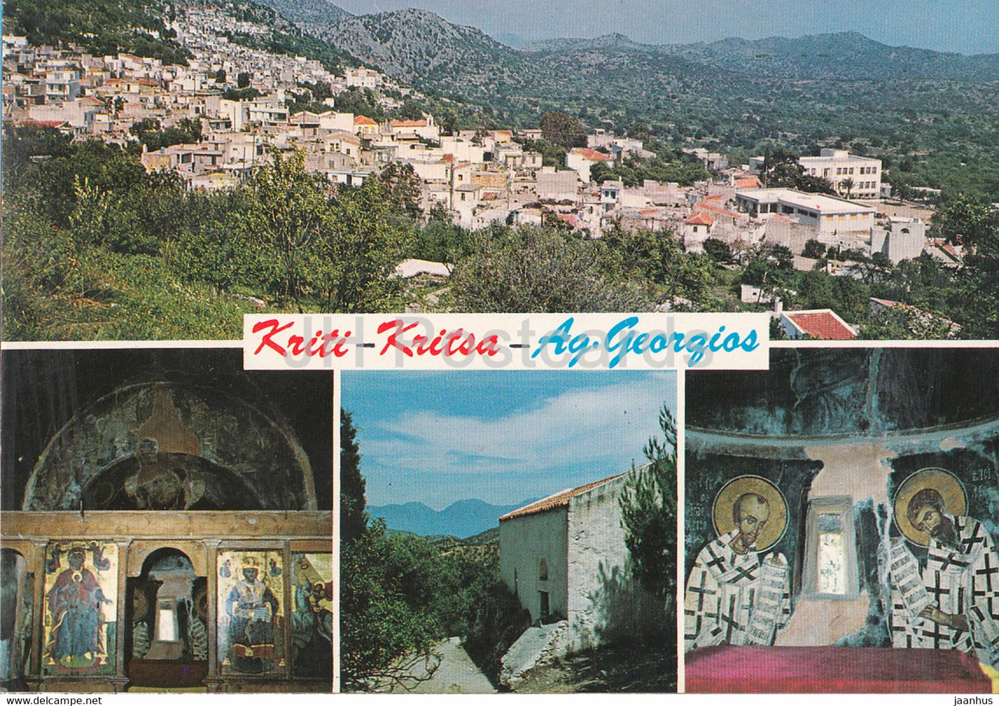 Crete - Critsa - Agios Georgios - multiview - Greece - unused - JH Postcards