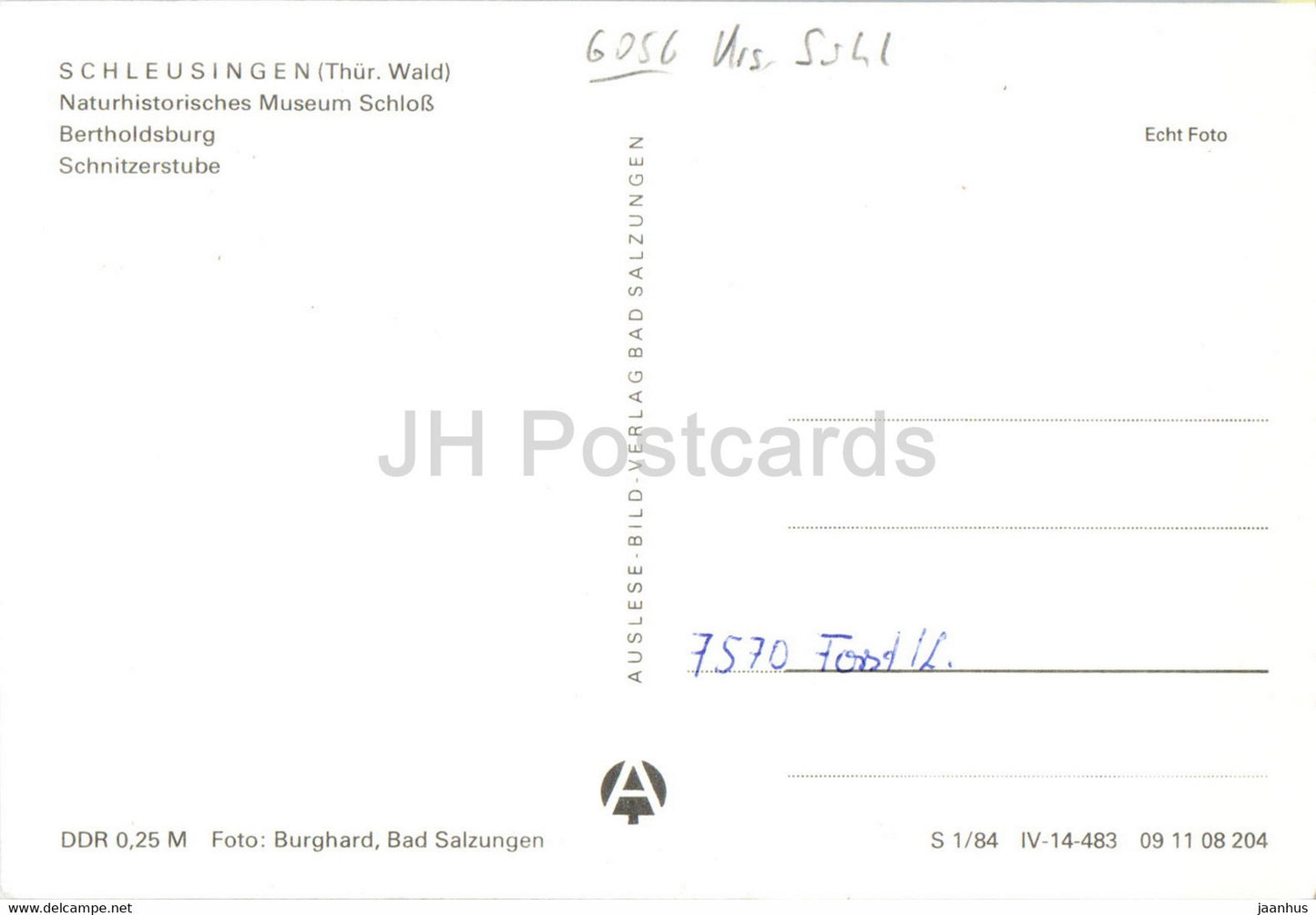 Schleusingen - Spielzeugmuseum - Schnitzerstube - Toy Museum - horse - 2 - Germany DDR - used