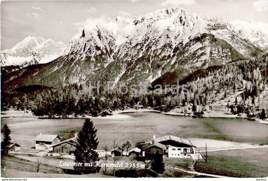 Lautersee mit Karwendel 2385 m - old postcard - Germany - unused - JH Postcards