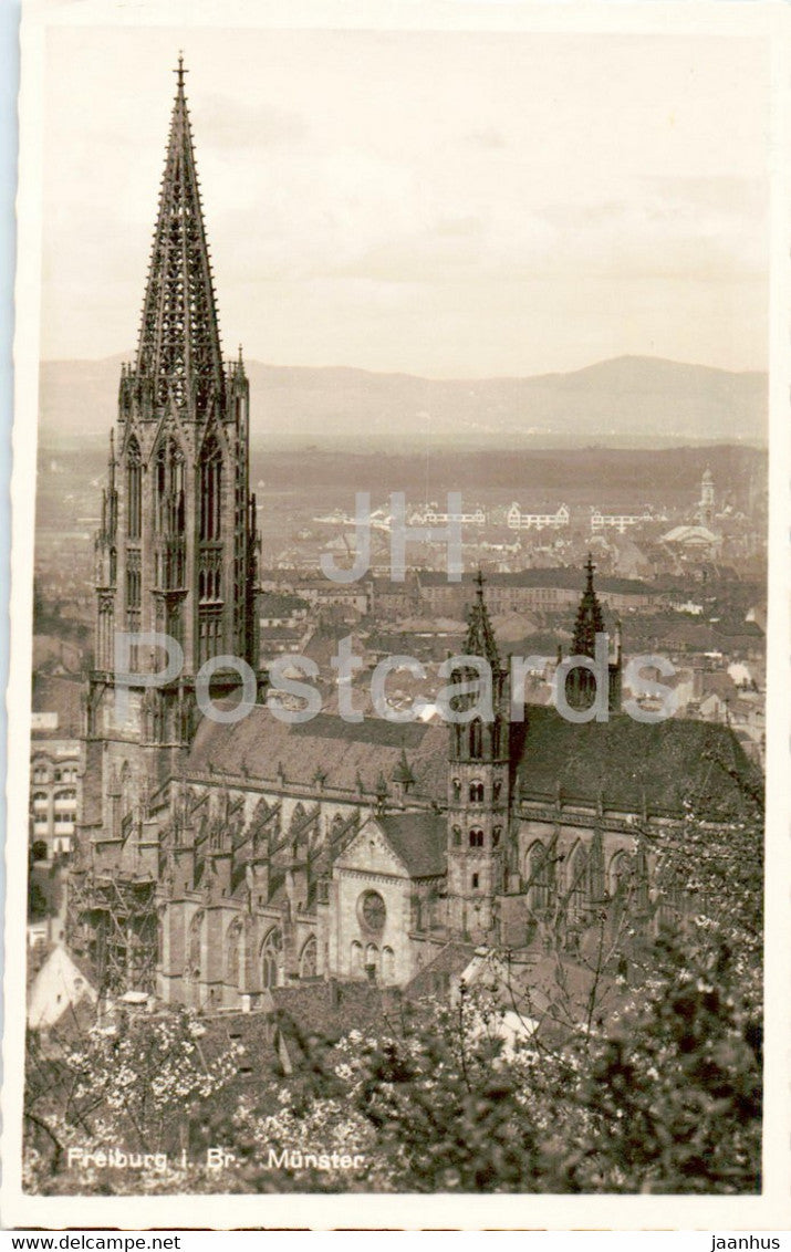 Freiburg i Br - Munster - cathedral - 2 - old postcard - Germany - unused - JH Postcards