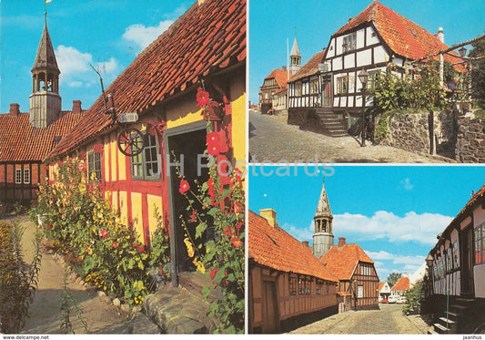 Ebeltoft - Mellem Jyder - Radhushaven - Overgade - City Hall - 658 - 1984 - Denmark - used - JH Postcards
