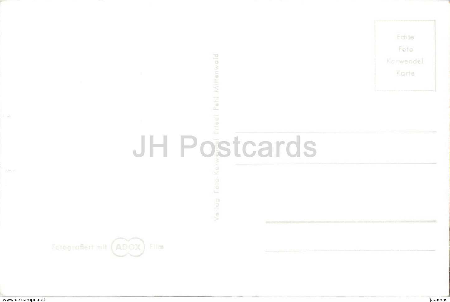 Lautersee mit Karwendel 2385 m - carte postale ancienne - Allemagne - inutilisée