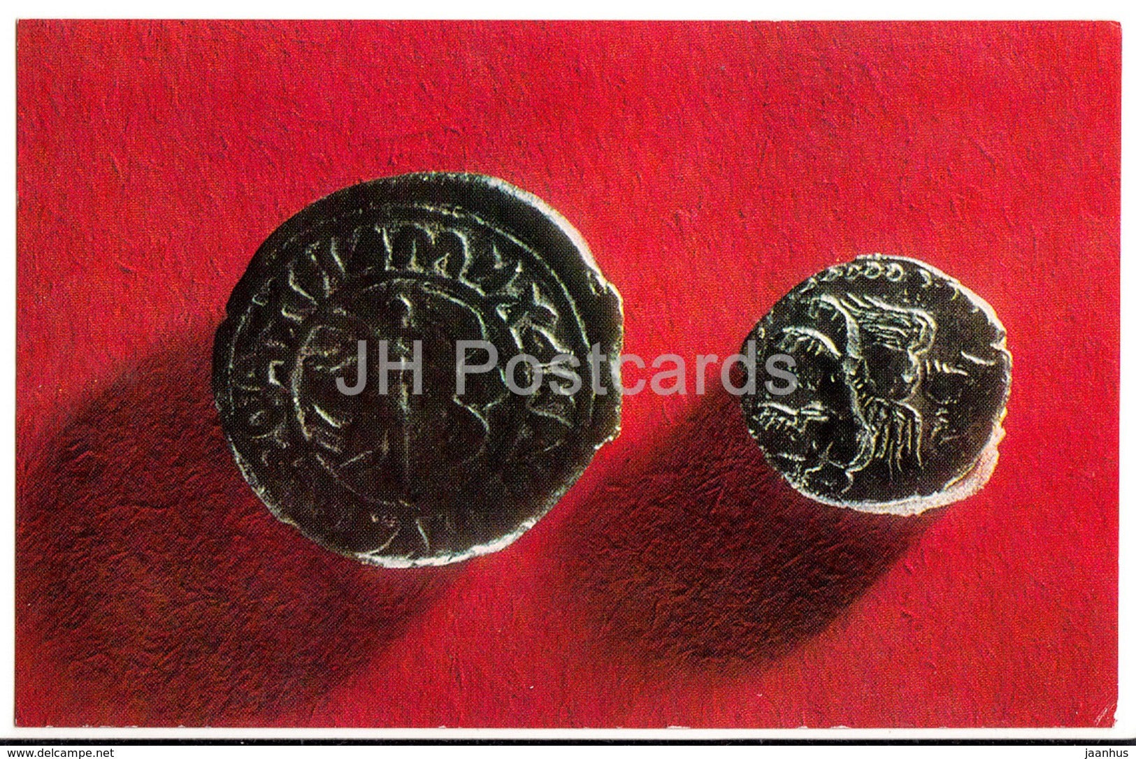 Silver Denga and Golden Pulo of Grand Prince Ivan Mikhailovich - Rare Russian Coins - 1971 - Russia USSR - unused - JH Postcards