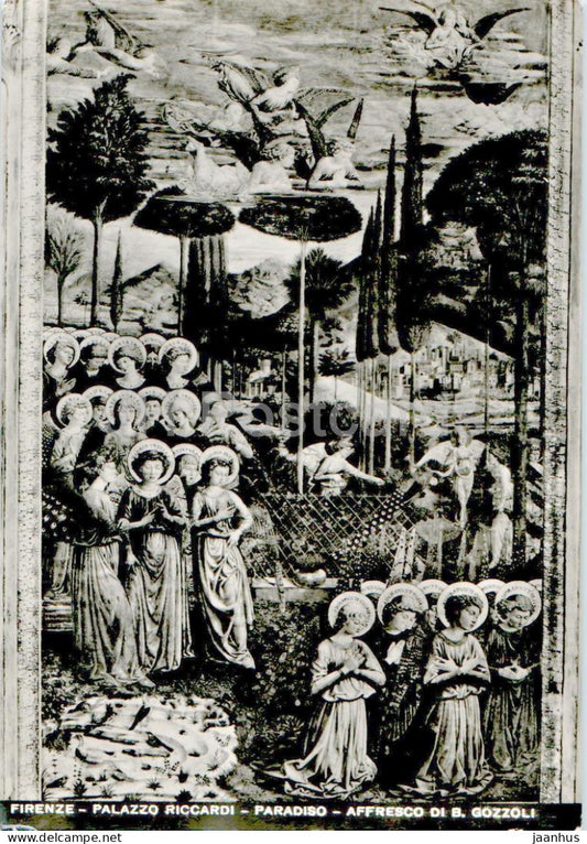Firenze - Florence - Palazzo Riccardi - Paradiso - Affresco di B. Gozzoli - Paradise - 802 - Italy - unused - JH Postcards