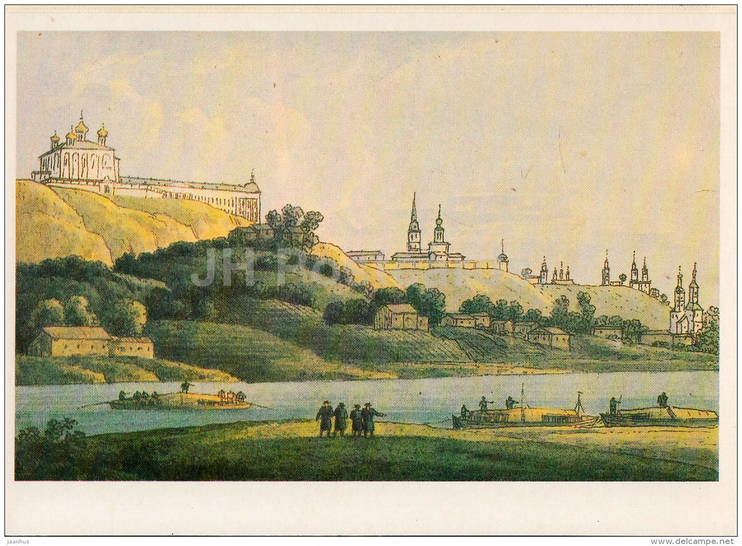 painting by A. Martynov - Vladimir on the Klyazma , 1819 - Russian art - 1985 - Russia USSR - unused - JH Postcards