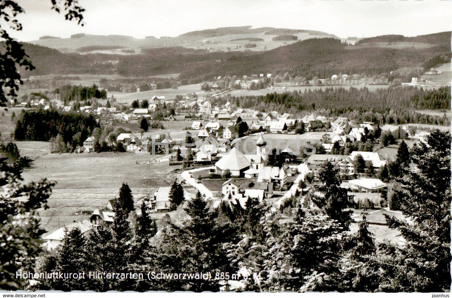 Hohenluftkurort Hinterzarten 885 m - old postcard - Germany - unused - JH Postcards