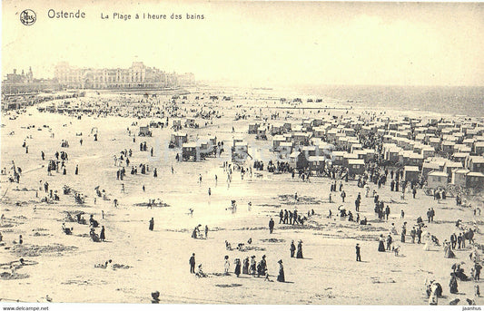 Oostende - Ostende - La Plage a l heure des bains - Hafenkopagnie - Feldpost - old postcard - 1916 - Belgium - used - JH Postcards