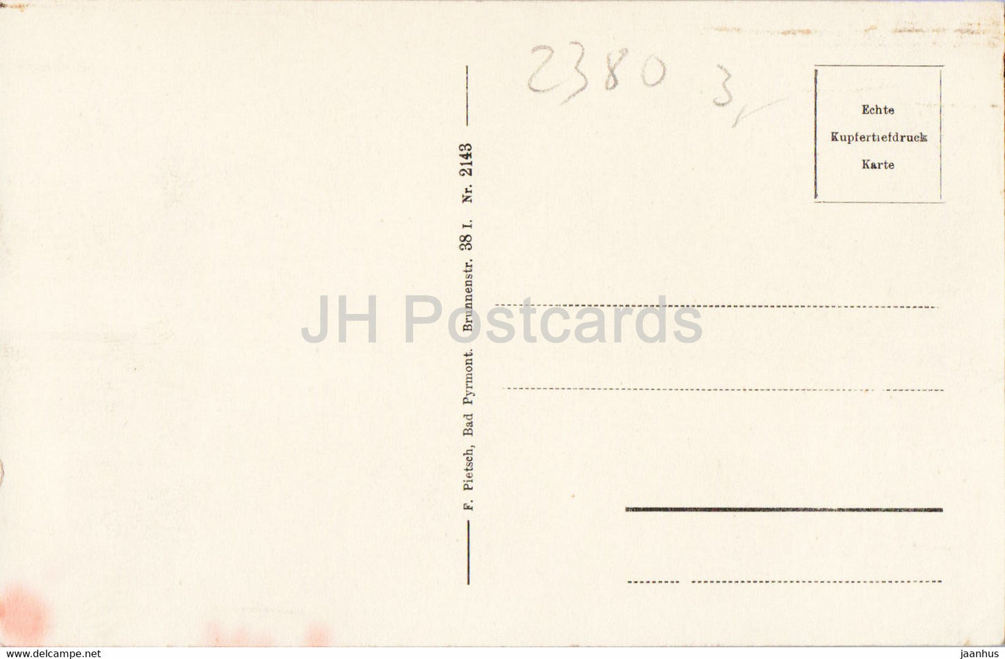 Bad Pyrmont - Brunnenplatz u Wandelhalle - 2143 - alte Postkarte - Deutschland - unbenutzt