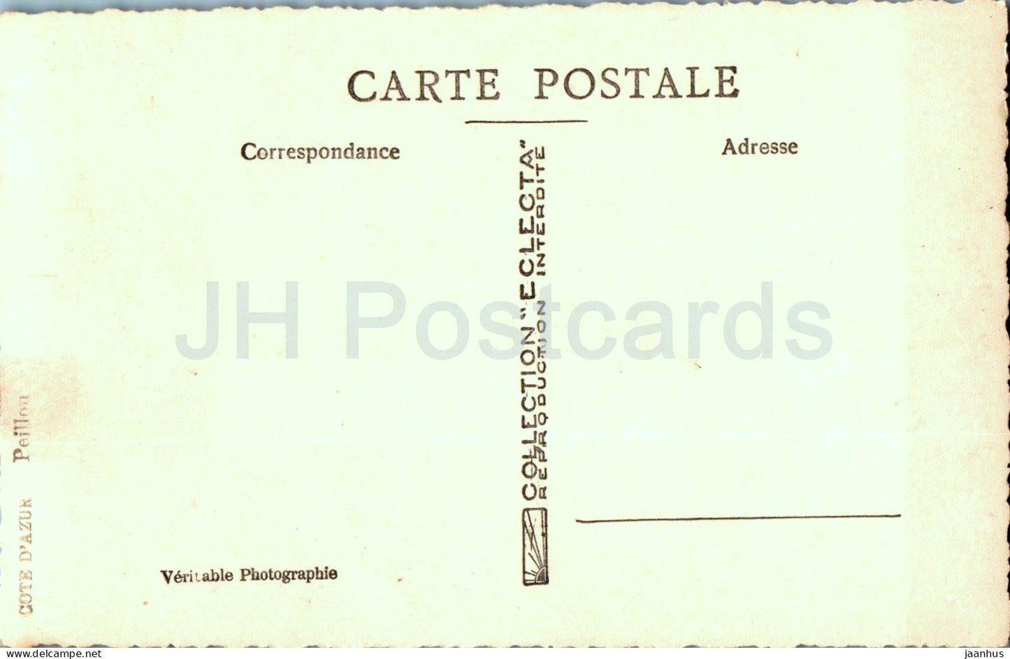 Cote d'Azur - Peillon - Sammlung Eclecta - alte Postkarte - Frankreich - unbenutzt 