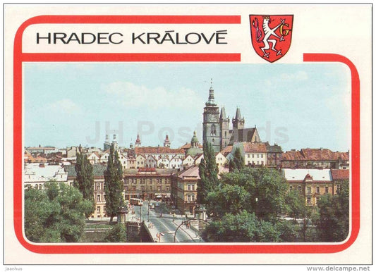 Hradec Kralove - panorama - Czechoslovakia - Czech - unused - JH Postcards