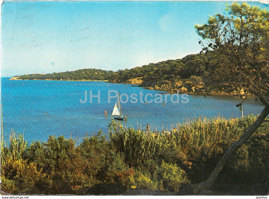 Hyeres Les Palmiers - Lumiere et Beaute de la Cote d'Azur - sailing boat - France - 1977 - used - JH Postcards