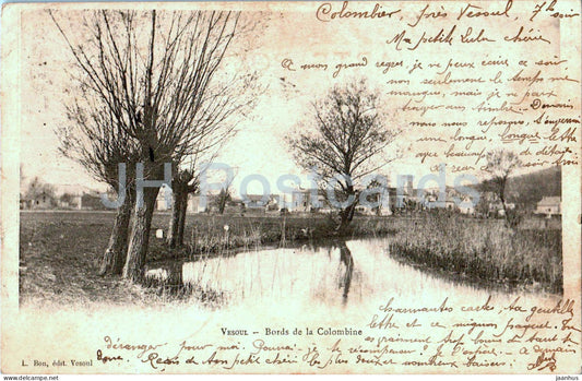 Vesoul - Bords de la Colombine - river - old postcard - 1903 - France - used - JH Postcards