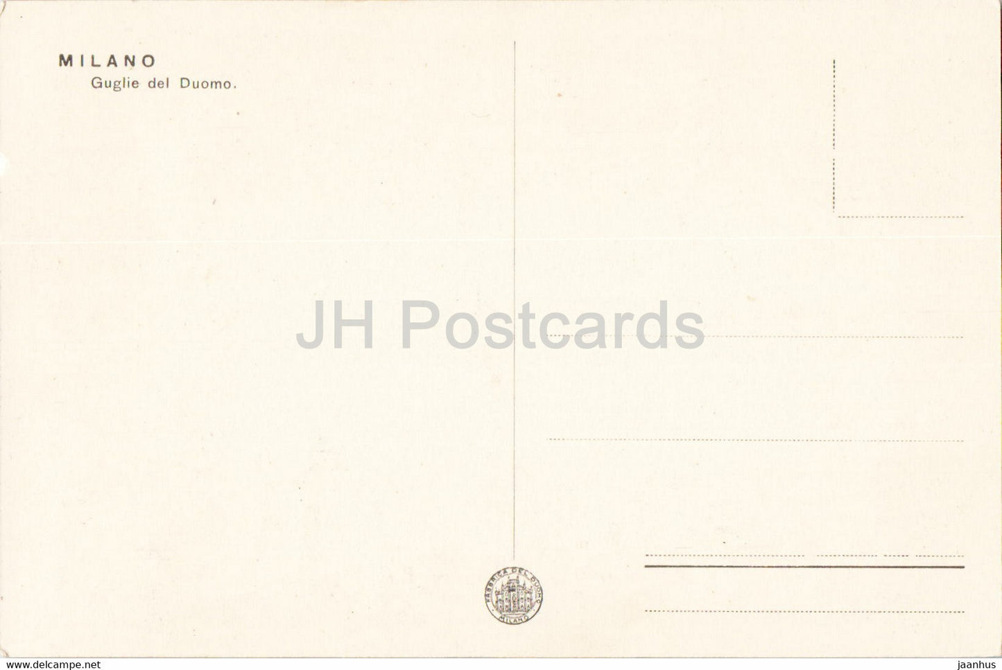 Milano - Milan - Guglie del Duomo - cathedral - old postcard - Italy - unused