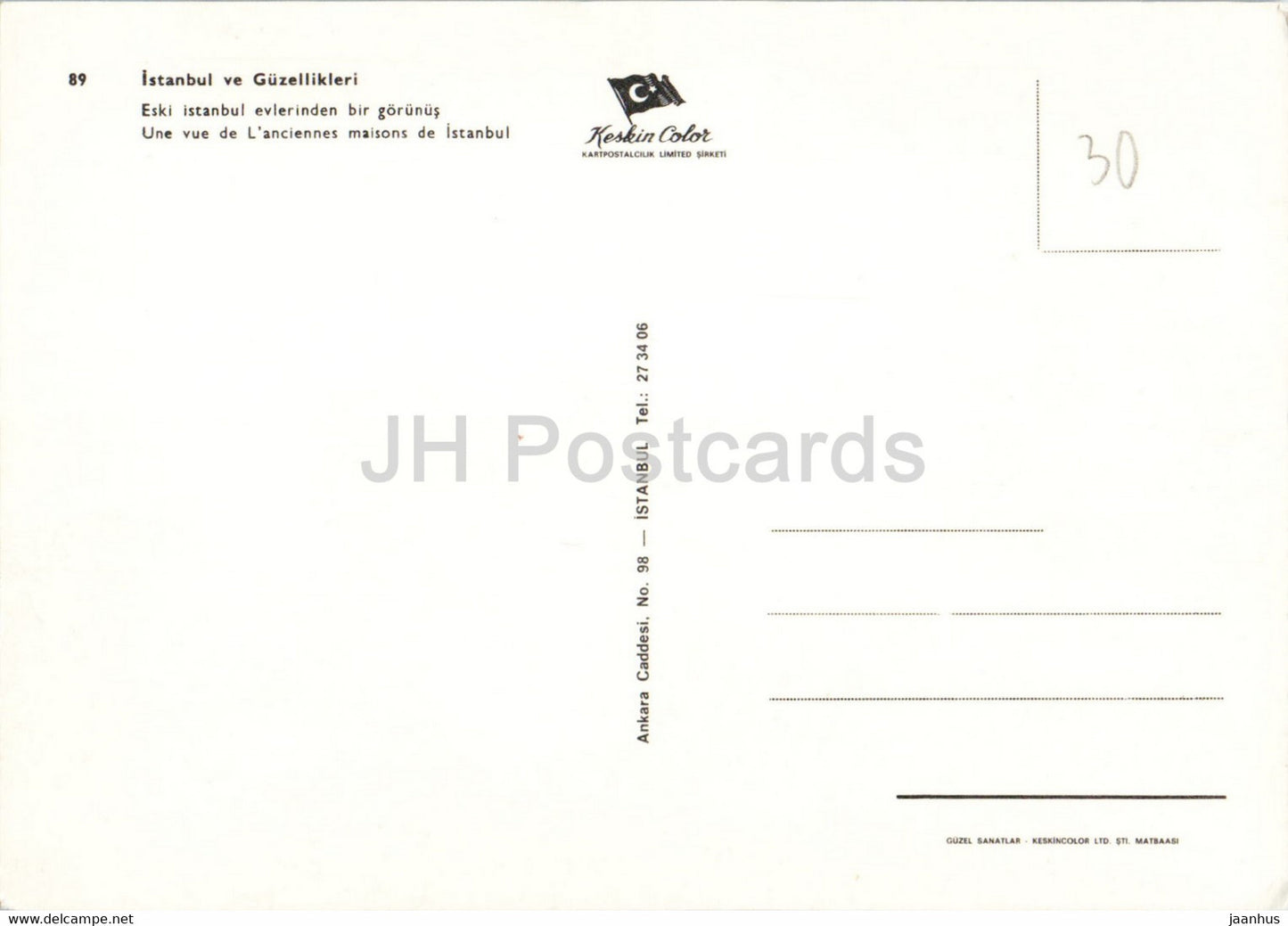 Istanbul - a view from old Istanbul houses - Keskin - 89 - Turkey - unused