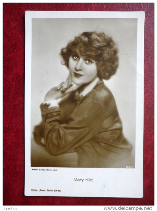 Mary Kid - movie actress - cinema - 1864/1 - old postcard  - Germany - unused - JH Postcards