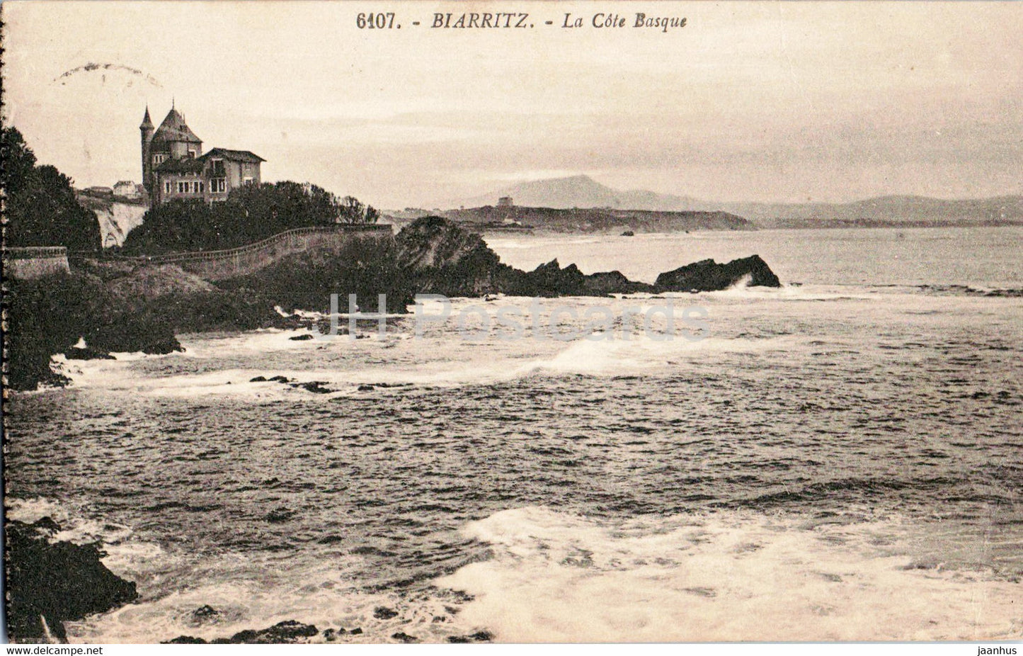 Biarritz - La Cote Basque - 6107 - old postcard - France - used - JH Postcards