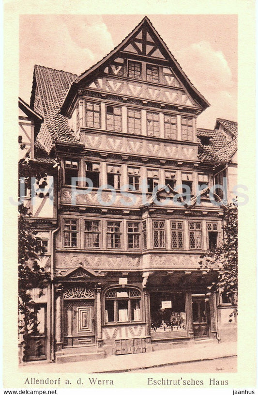 Allendorf a d Werra - Eschtrutsches Haus - old postcard - Germany - unused - JH Postcards