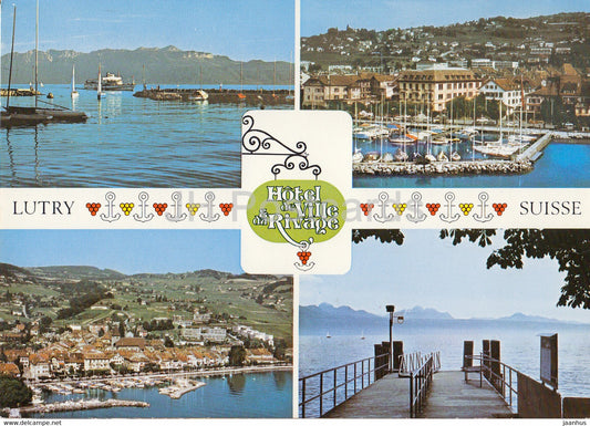 Hotel de Ville du Rivage - Lutry - multiview - 1105 - Switzerland - unused - JH Postcards