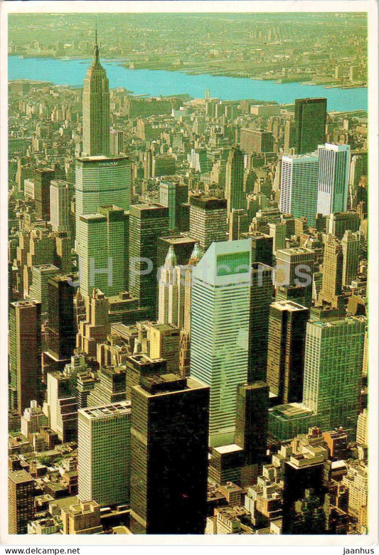 New York City - panoramic view of Mid-Manhattan - 1989 - USA - used - JH Postcards