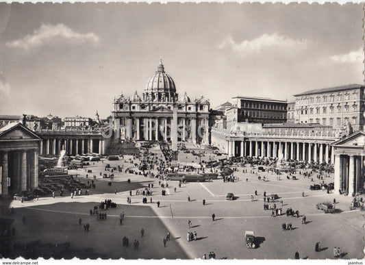 Roma - Rome - Piazza S Pietro - S Peter's Square - old postcard - 1952 - Italy - used - JH Postcards