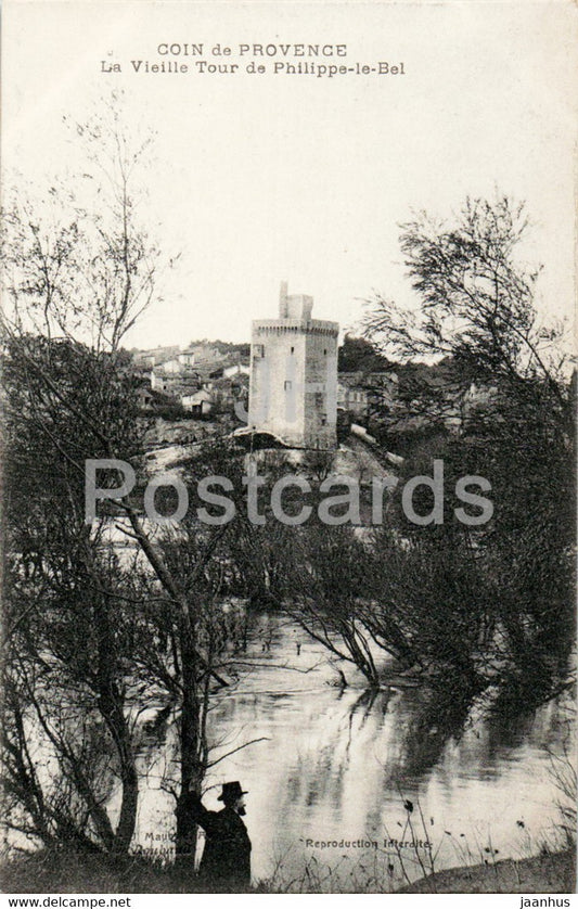 Coin de Provence - La Vieille Tour de Philippe le Bel - old postcard - France - unused - JH Postcards