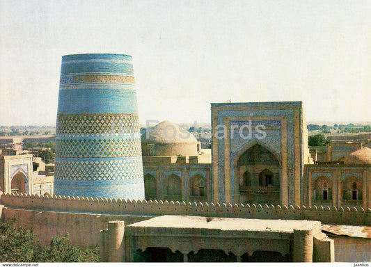 Khiva - Kalta Minor Minaret and Mohammed Amin Khan Madrassah - 1984 - Uzbekistan USSR - unused - JH Postcards