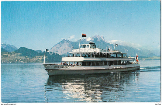 Thunersee - M. S. Bubenberg mit Stockhornkette - ship - 8427 - Switzerland - unused - JH Postcards