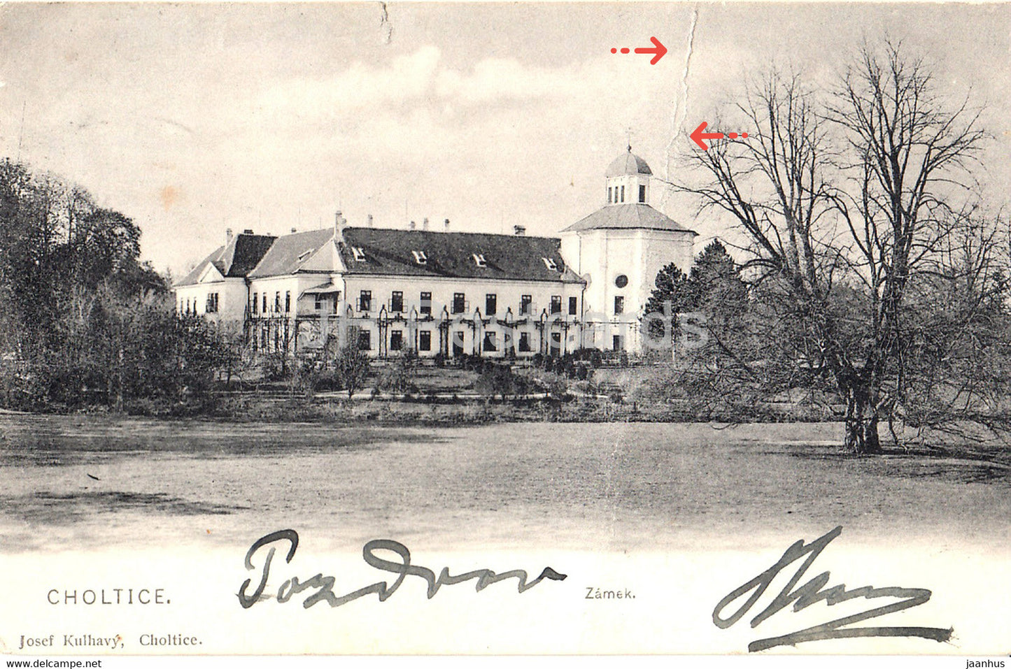 Choltice - Zamek - castle - old postcard - 1912 - Czech Republic - used - JH Postcards