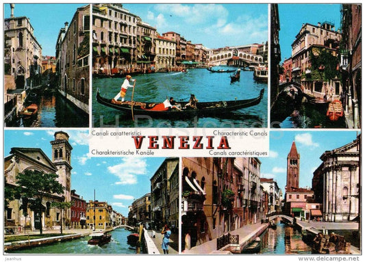 Rio van Axel - Canal Grande - gondola  - Venezia - Veneto - 620 - Italia - Italy - sent from Italy to Germany 1996 - JH Postcards