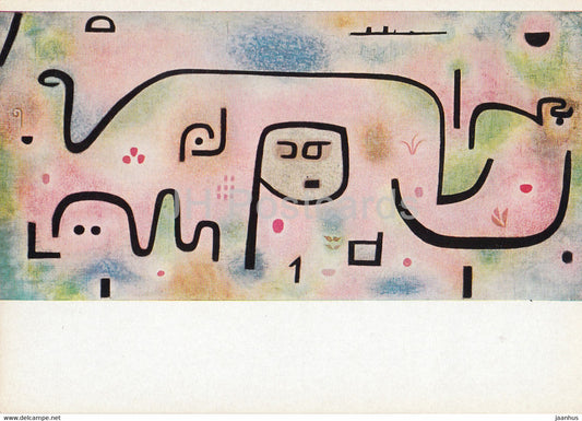 painting by Paul Klee - Insula Dulcamara - German art - Germany - unused - JH Postcards