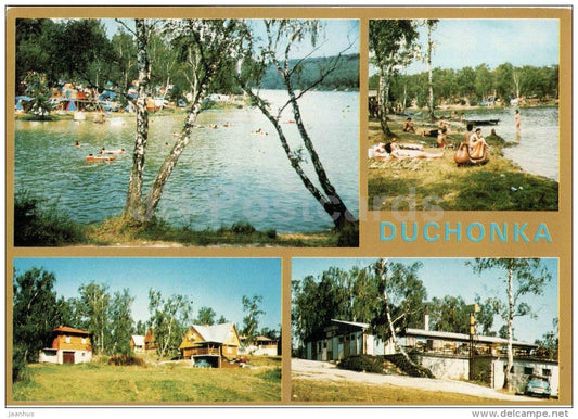 Duchonka - resting area - swimming place - camping area - Czechoslovakia - Slovakia - unused - JH Postcards