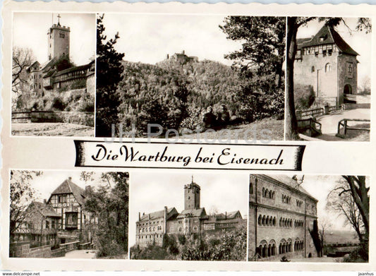 Die Wartburg bei Eisenach - castle - old postcard - 1964 - Germany DDR - used - JH Postcards