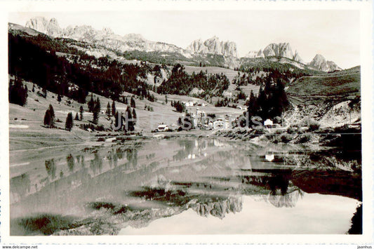 Dolomiti - Moena di Fiemme 1200 m - il laghetto - old postcard - Italy - unused - JH Postcards