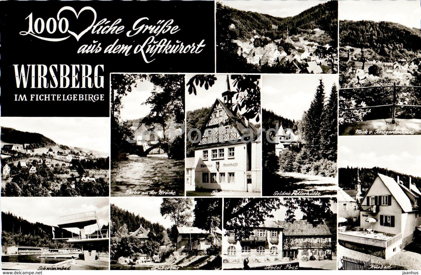 Wirsberg im Fichtelgebirge - old postcard - Germany - unused - JH Postcards