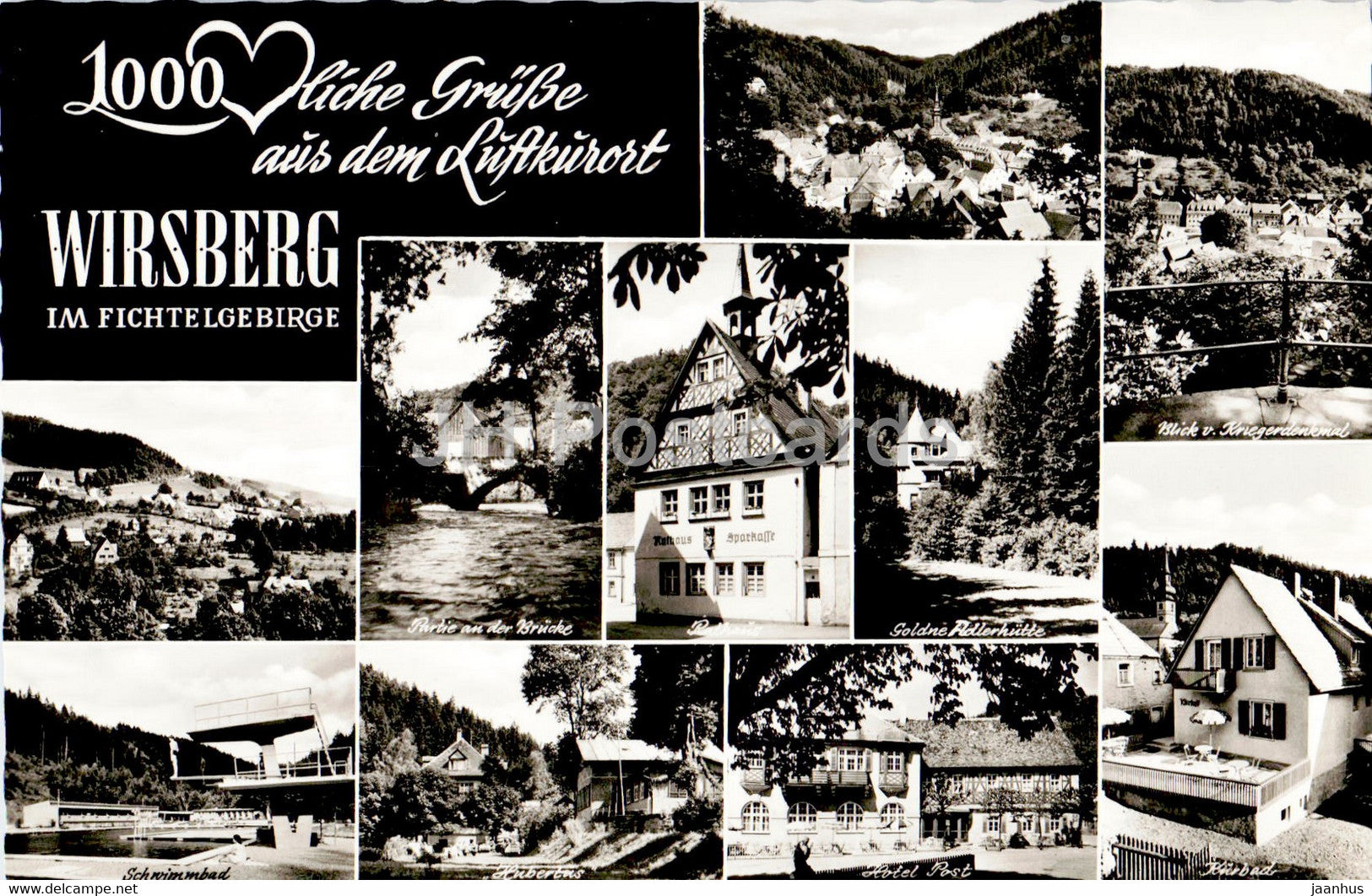 Wirsberg im Fichtelgebirge - old postcard - Germany - unused - JH Postcards