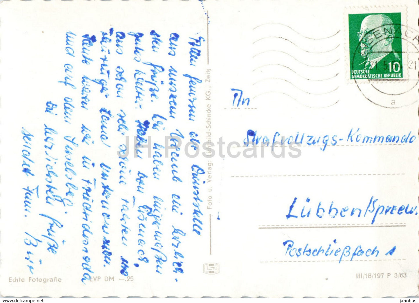 Die Wartburg bei Eisenach - castle - old postcard - 1964 - Germany DDR - used