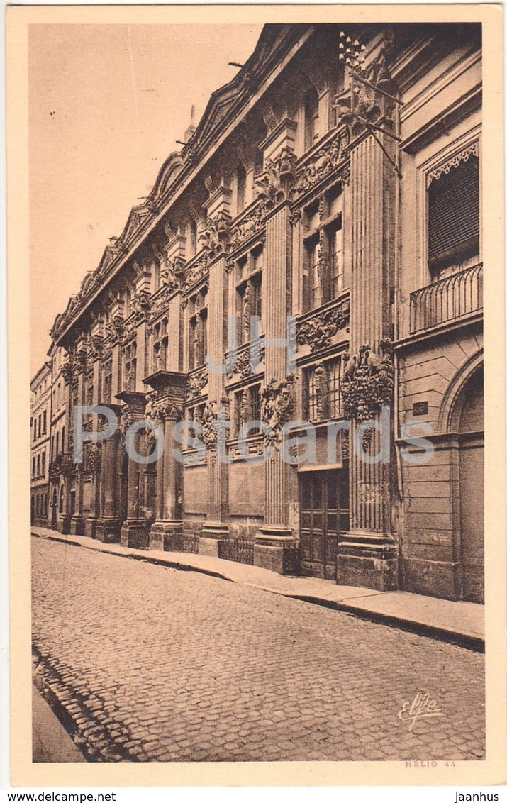 Toulouse - L'Hotel de Pierre - hotel - Pyrenees Ocean - 4 - old postcard - France - unused - JH Postcards