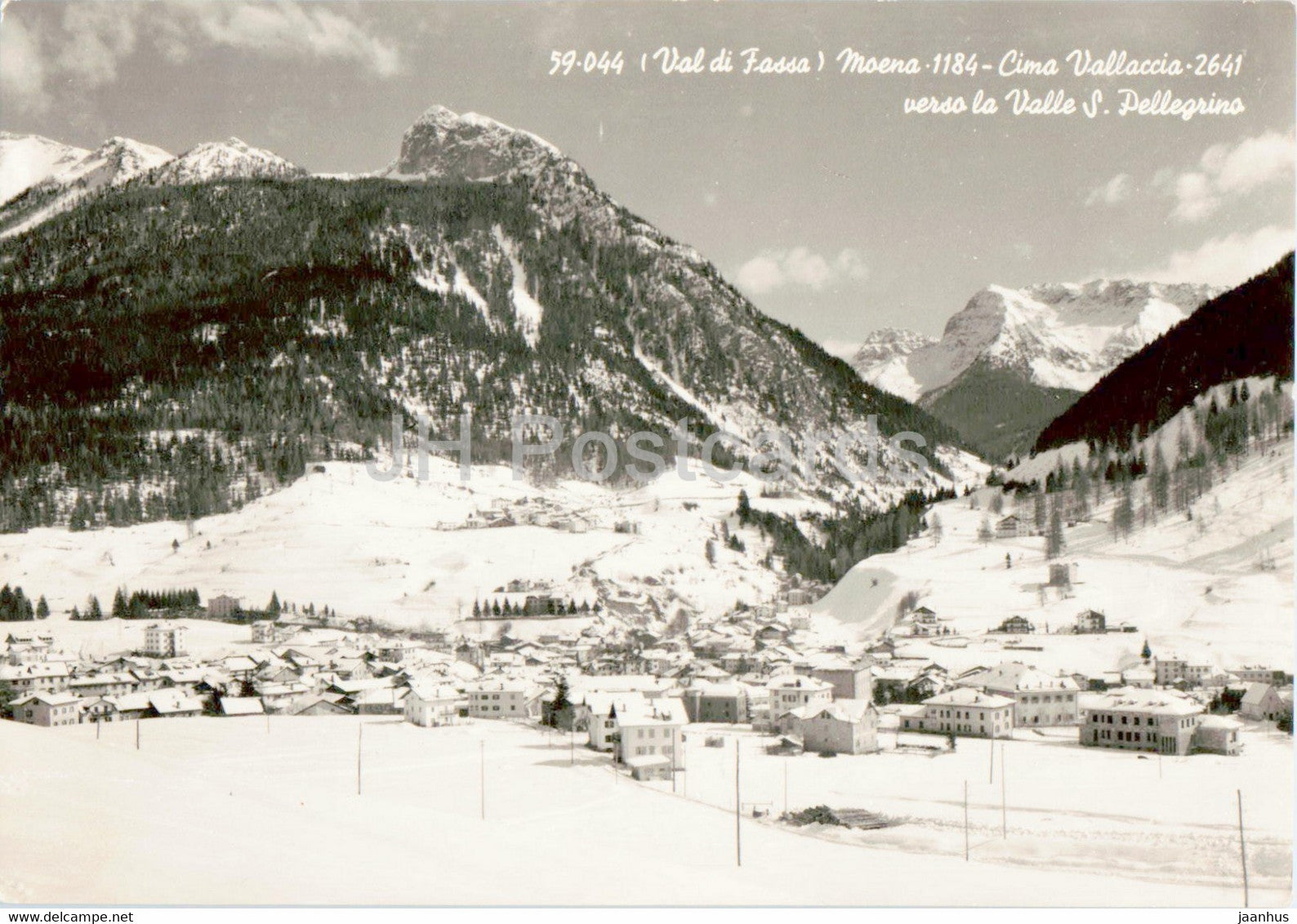 Val di Fassa - Moena - Cima Vallaccia - Valle S Pellegrino - 1958 - old postcard - Italy - used - JH Postcards
