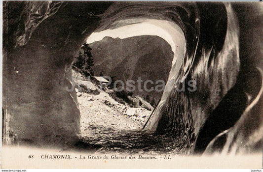 Chamonix - La Grotte du Glacier des Bossons - cave - 68 - old postcard - France - unused - JH Postcards