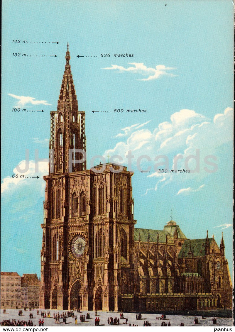 Cathedrale de Strasbourg - Das Strassburger Munster - cathedral - France - used - JH Postcards