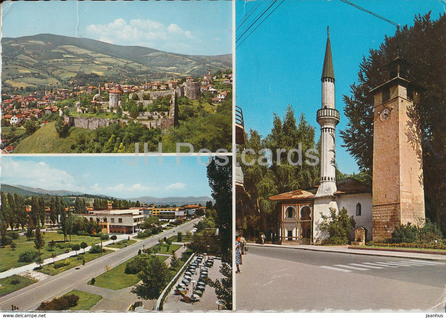 Travnik i Novi Travnik - general view - street - multiview - 1972 - Yugoslavia - Bosnia and Herzegovina - used - JH Postcards