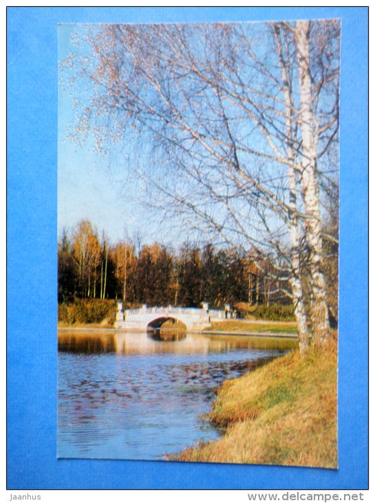 The Park , Visconti Bridge - Pavlovsk - 1978 - Russia USSR - unused - JH Postcards