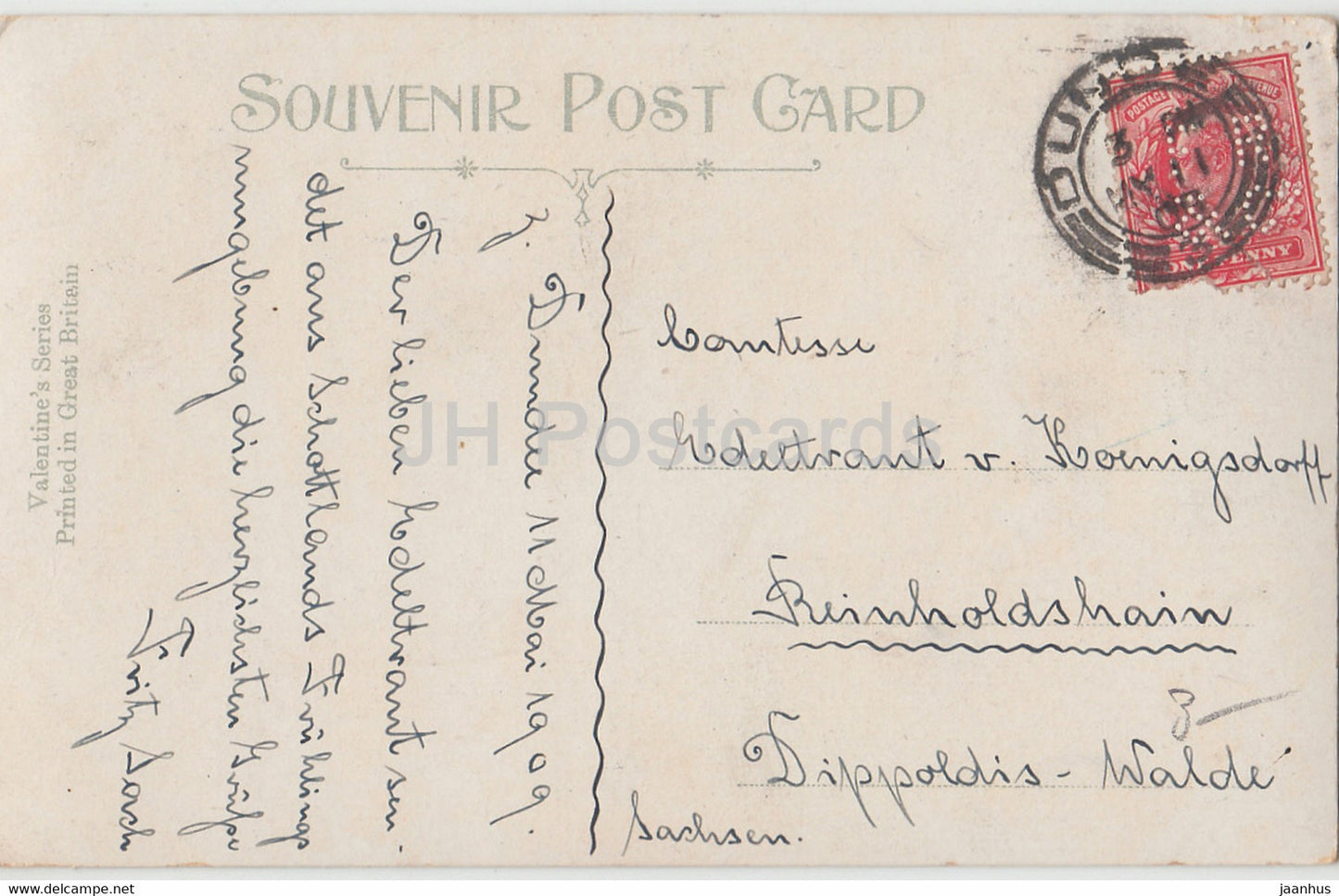 Mains Waterfall near Dundee - 60164 - old postcard - Scotland - United Kingdom - used