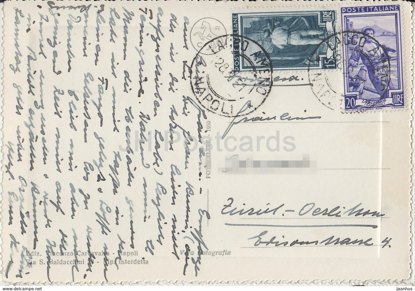 Casamicciola - panorama - 1951 - old postcard - Italy - used